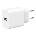Väggladdare med USB 5V 2.4A - Vit
