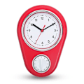 Miniatyrbild 1 av 3: Väggklockor och timers - klocka med timerfunktion röd