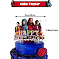 Miniatyrbilde 3 av 5: Descendants: The Rise of Red Bursdagsfest Tilbehør Banner Ballonger Kake Cupcake Toppers Sett Dekorasjon