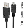 Miniatyrbilde 1 av 4: Usb-kabel for Blue Yeti, 2m Yeti-mikrofon strømledning Usb A hann til Mini dataoverføringskabel ledning for Blue Yeti Usb-mikrofon, Blue Snowball Ic