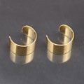 Miniatyrbild 3 av 5: 2 Par Punk Guld Svart Öronmanschett Brosk Övre Helix Clip Stud Örhängen