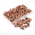 Miniatyrbillede 3 af 5: 100 stk. Træ Push Pins Kort Push Pins Markering Pins Kort Push Pins med Stålspids til Brun Kork Opslagstavl Håndværksprojekter