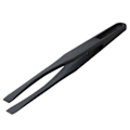 Miniatyrbillede 4 af 5: 115mm Lange Flad Tip Sort Plast Anti-Statisk Pincet 6 Stk