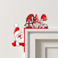 Miniatyrbillede 2 af 2: Julemandens Reindeer-Nisser Julepynt til Dørhjørne Festival Ornamenter Hjemmedør Træsko Merry Xmas Vedhæng