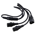 Miniatyrbillede 1 af 3: Computer Server IEC 320 C14 til 2 x C13 Y Splitter Strømkabel 1m