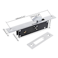 Miniatyrbillede 3 af 5: Holdbar aluminiumlegering skydedørs krog lås korsformet nøglebolt låse til fr