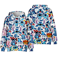 Miniatyrbild 1 av 2: 5-10 år barn pojkar flickor Lilo & Stitch Hoodie långärmad huvtröja toppar presenter White 7-8 Years