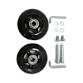 Miniatyrbillede 3 af 5: Sorte bagagehjul, 2 hjul, 75 mm x 24 mm x 8 mm/2,95 tommer x 0,94 tommer x 0,31 tommer