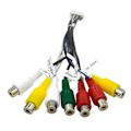 Miniatyrbilde 4 av 5: 20-pins Android Bilstereo RCA Ledningsnett Adapter 7-hodet RCA Audio/Video AUX Kabel 12