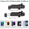 Miniatyrbild 3 av 5: Stativfäste, Mobiltelefonhållare Stativ Med 2 Blixtskofästen, 360 Graders Rotation Smartphone Stativadapter