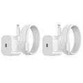 2-pakke - Ladeadapter for iPhone - Hurtiglader - Adapter + Kabel 20W Hvit 2-pakke iPhone