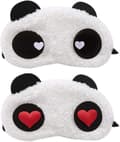 Söt Panda Ögonmask, 2st Mjuk Fluffig Sovmask Skydd Vila Ögonbindel För Resor Sovande Acsergery Gåva