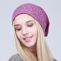 Miniatyrbilde 5 av 5: Hettelue for kvinner, enkel beanie i bomull, slouchy beanie for vår, strikket lue for kvinner, svart skullie, JS293A