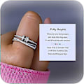 Miniatyrbillede 1 af 5: Angstring til kvinder til min datter Fidget ringe Justerbare ringe med perler Spinner ring Angstrelieff ringe til teenagepiger