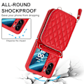 Miniatyrbillede 3 af 4: Rombeformet Tekstur Kort Taske Etui Til OPPO Find N2 Flip