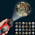 Miniatyrbillede 1 af 4: Børneprojektionslygte med 24 mønstre - Tegnefilm Dinosaur Lygte - Dinosaur Mønster Projektor Lygte - Fødselsdagsgave