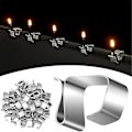 Miniatyrbild 2 av 5: 50-pack/set Hållbara hängränneklämmor för ljusslingor Tunga metallhängare Ljusmontering för hemfestdekoration