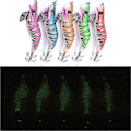 Miniatyrbillede 2 af 4: 10 stk. Hård Fiske Agnsfisk Luminous Squid Jig Hav Kunstig Reje Agnsfisk Værktøj -T
