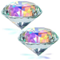 Miniatyrbild 1 av 5: 2 st 50 mm/2 tum färgad fasetterad diamantkristall regnbågspapperstyngd kristall för hemmakontorsdekor