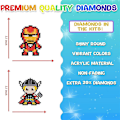 Miniatyrbilde 4 av 5: 9 stk The Avengers 5D Diamantmaleri Klistremerker Sett, DIY Håndverk Tegneserie Mal Etter Tall Mosaikk Diamant Kunst Klistremerker For Barn