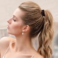 Miniatyrbilde 3 av 5: KATEA Hårstrikk for Kvinner med Tykt Hår, 35 stk Høy Elastiske Flettede Hårbånd, Myke Skadesfri Hestehaleholdere Hårtilbehør med Perle (Svart/Brun/W