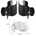 Miniatyrbilde 2 av 5: 12 stk. varmerullerklemmer Hårkrølltang Kloklemmer Erstatningsrullerklemmer for kvinner Jenter Hårseksjonsstyling (Hvit, Svart)