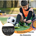 Miniatyrbillede 3 af 5: 2-delt bærbar boldnetpose, Basketballtilbehør, Mesh-net til fodbold, tennis, volleyball, sort