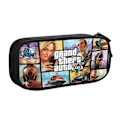 Miniatyrbillede 1 af 5: Grand Theft Auto V blyantspenal, multifunktionel penneæske, stor kapacitet holdbar blyantpose opbevaringspenneposearrangør-w1088