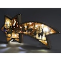Miniatyrbillede 5 af 5: LED Træjulepynt Julekrybbe Stjerneformet Bordlampe