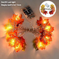 Miniatyrbilde 1 av 5: 20 LED Lønneblad Lysstreng Kunstige Høstblader LED Fe Lyslenke for Jul Thanksgiving Halloween Fest Hjemmedekorasjon123