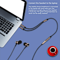 Miniatyrbilde 3 av 5: 2 i 1 Gaming Headset Lyd- Forleng Ledning Universell Kompatibel Plugg for -hyperX