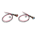 Miniatyrbillede 5 af 5: 2 stk. 6mm 12V Signal Strømforsyning LED Metal Indikatorlampe Fortrådet Blå+Rød
