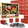 Miniatyrbild 1 av 3: Pussel Adventskalender 2024, 1008 pusselbitar 24 dagar julnedräkning Adventskalendrar
