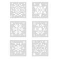 Miniatyrbild 1 av 3: 6 st Schabloner för pyssel Glad Jul Snöflinga Schablon Vintersemester Schabloner Ritmall Semester Schabloner