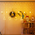Miniatyrbillede 4 af 5: 138 LED gardinlys juletræ elg lyskæde juledekoration