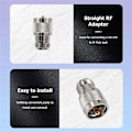 Miniatyrbild 4 av 5: UHF Hane PL259 till N Hona M/F Rak Koax RF Adapter