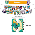 Miniatyrbillede 2 af 5: Indigo Park Børnefødselsdag Dekorationer HAPPY BIRTHDAY Banner Balloner Kage Toppers Sæt