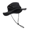 Hatt med snöre Boonie Hat Brätte Solhatt Svart