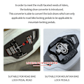 Miniatyrbilde 4 av 5: Sykkelpedaladapter for landeveissykler - Konverterer pedaler til SPD-sko - Klampetrekk - Adapter for dobbeltbruk