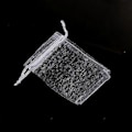 Miniatyrbillede 2 af 2: 50 stk. klare slikposer smykkeposer organzaposer 7x9 lipgloss poser netposer med snøre