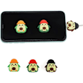 Miniatyrbillede 2 af 5: 3 stk. Avocado med hat Data/Opladning/Lyn Kabelbeskytter Saver Chewers KUN kompatibel med Apple Lightning Interface (Avocado med hat - 3 stk.)