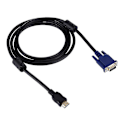 Pikkukuva 2 / 4: 1,8 m:n HDMI-uros - VGA-uros 15-nastainen videokaapeli (musta)