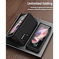 Miniatyrbillede 3 af 5: Galaxy Z Fold 3 Etui, Beskyttelse af Hængsel, Robust PC-Cover med Skærmbeskytter, Fuld Beskyttelse (sort)