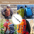 Miniatyrbild 4 av 5: Ryggsäcksvandringsstavshållare, elastiskt rep med spänne, justerbar elastisk rep-lanyardfästspänne - Ryggsäcksfästningsrep, vandring