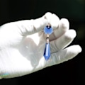Miniatyrbillede 3 af 5: 12 iskrystaller krone prismer, reservedele dråbe blå