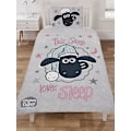Miniatyrbild 1 av 2: Shaun Fåren Love Sleep Singel Täcke Set