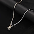 Miniatyrbild 5 av 5: 2 st hand i hand par halsband matchande halsband ömsesidig attraktion löfte långdistans älskare present bff smycken Alla hjärtans dag present