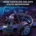 Miniatyrbillede 5 af 5: X7 Hovedmonteret computer headset Gaming headset Støjreduktion Mikrofon-STØRRELSE: X7