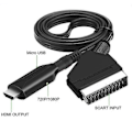 Miniatyrbild 4 av 5: SCART till HDMI-omvandlare, All-in-One-adapter för 1080P videoomvandling från SCART till HDMI