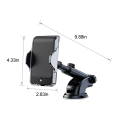 Miniatyrbilde 3 av 5: Levering i morgen 15w trådløs billader smart sensor biltelefonholder, utløpsklemme + sugekopp, innebygd batteri